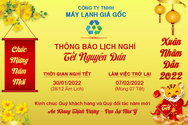 Lịch nghỉ Tết Nguyên đán Nhâm Dần 2022